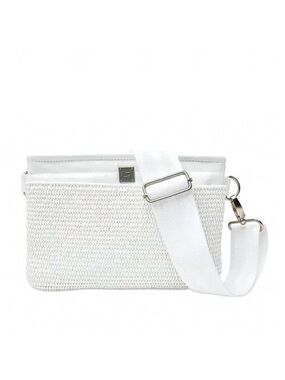 NEW THINK ROYLN women's yacht bum bag in white raffia/white